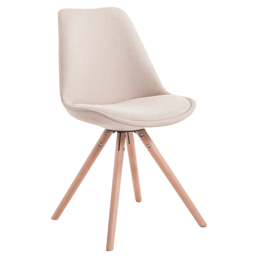 Silla visita Toulouse Rund en Tela Crema 56X48X84 cm