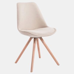 Silla visita Toulouse Rund en Tela Crema 56X48X84 cm