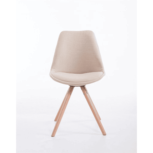 Silla visita Toulouse Rund en Tela Crema 56X48X84 cm