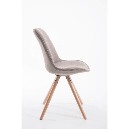 Silla visita Toulouse Rund en Tela Gris topo 56X48X84 cm