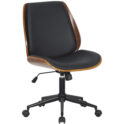 Silla de oficina Mitch Simil cuero (PVC) Nogalnegro 57X49.5X90 cm