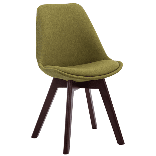 Set de 4 Sillas Borneo para comedor en tela Verde 55X48X84 cm