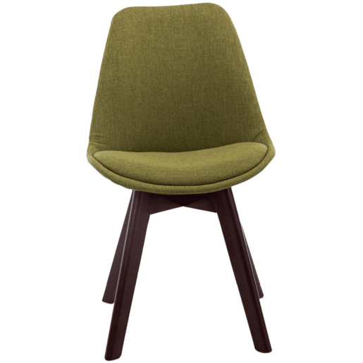Set de 4 Sillas Borneo para comedor en tela Verde 55X48X84 cm