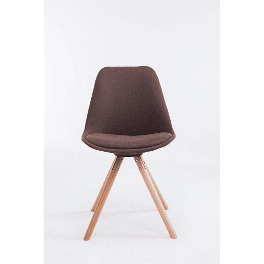 Silla visita Toulouse Rund en Tela Marrón 56X48X84 cm