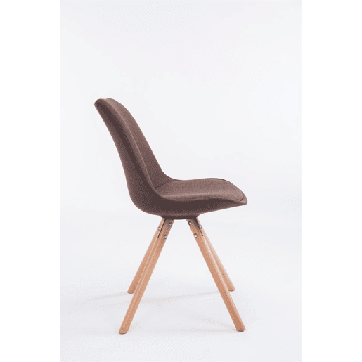 Silla visita Toulouse Rund en Tela Marrón 56X48X84 cm