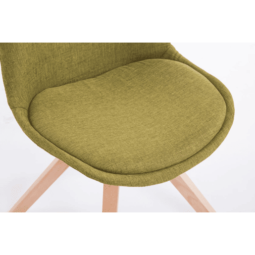 Silla visita Toulouse Square en Tela Verde 56X48X84 cm
