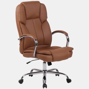 Silla De Oficina XXL Xanthos Simil cuero Marrón claro 70X62X115 cm