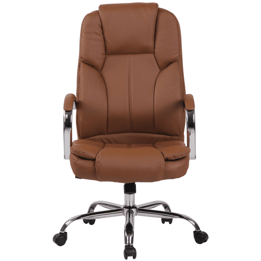Silla De Oficina XXL Xanthos Simil cuero Marrón claro 70X62X115 cm