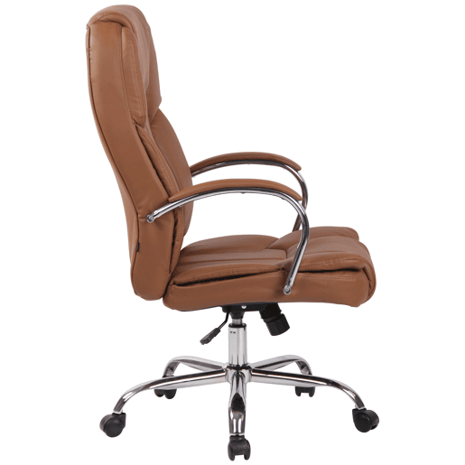 Silla De Oficina XXL Xanthos Simil cuero Marrón claro 70X62X115 cm