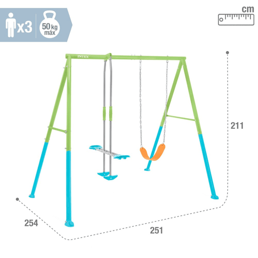 Balanço de jardim infantil com gangorra INTEX