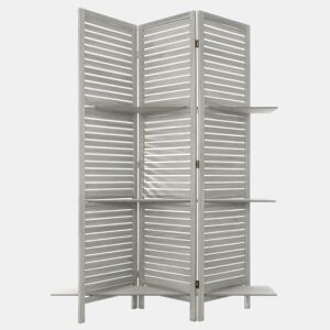 Biombo 3 folhas cinza