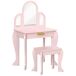 Tocador para Niño MDF, Acrílico, Pino HOMCOM Tocador para Niño MDF, Acrílico, Pino HOMCOM Rosa