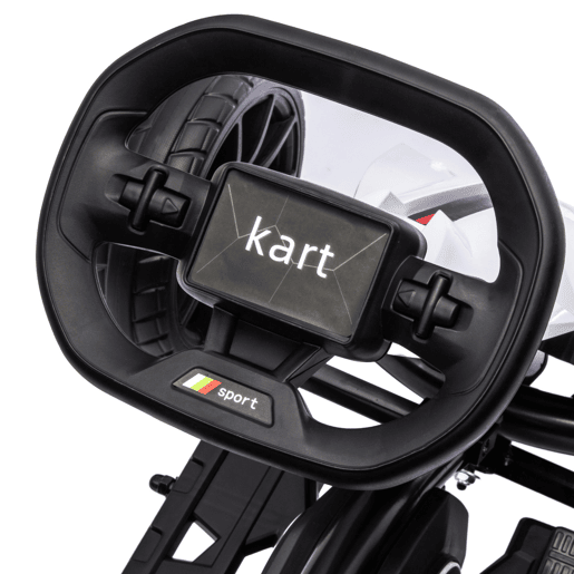 HOMCOM Go Kart Carro Elétrico para Crianças de 3 a 8 Anos Kart a Bateria 12V Velocidade Ajustável 3-5 kmh e Cinto de Segurança Carga 30 kg para Exterior 100x58x58,5 cm Branco HOMCOM Go Kart Carro Elétrico para Crianças de 3 a 8 Anos Kart a Bateria 12V Velocidade Ajustável 3-5 kmh e Cinto de Segurança Carga 30 kg para Exterior 100x58x58,5 cm Branco