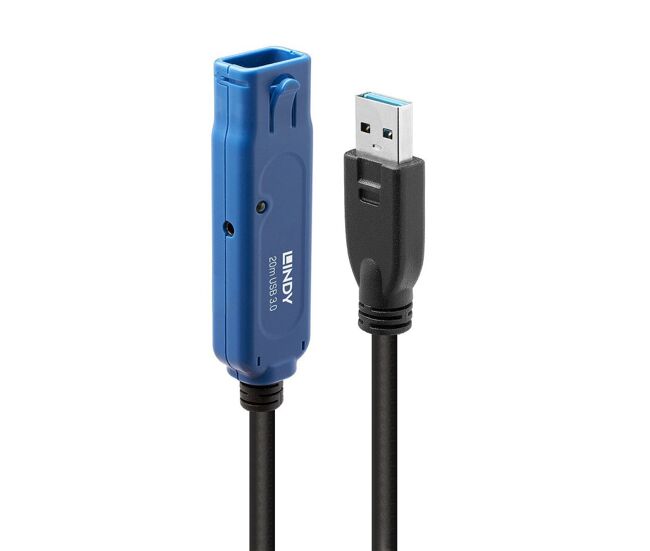 Cable usb 3.0 lindy negro 20 m