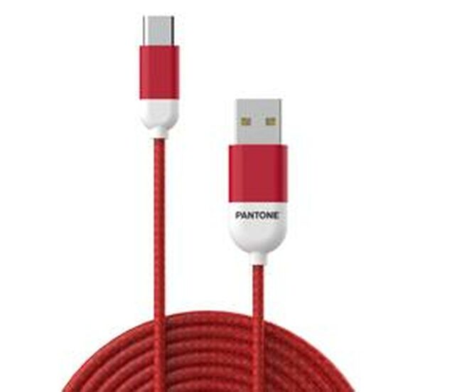 Cable usb a a usb c pantone pantone 1,5 m rojo