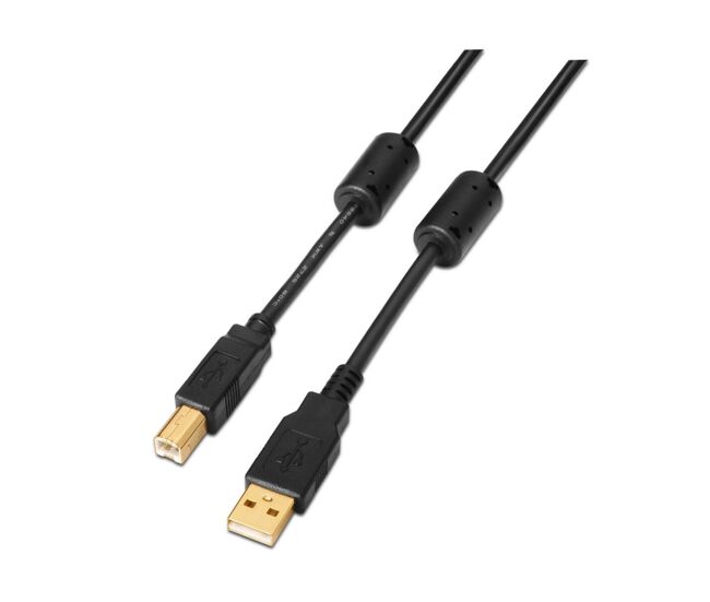 Cable usb 2.0 a a usb b aisens a101-0010 negro 3 m