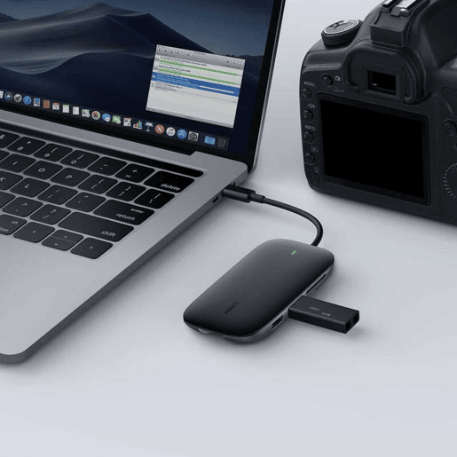 Hub USB Aukey CB-C71 Preto 100 W Hub USB Aukey CB-C71 Preto 100 W