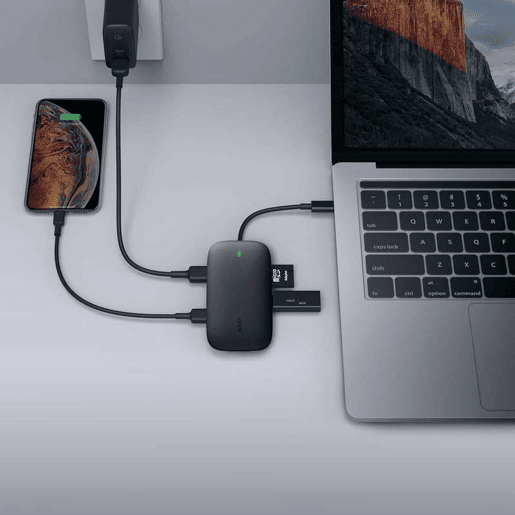 Hub USB Aukey CB-C71 Preto 100 W Hub USB Aukey CB-C71 Preto 100 W