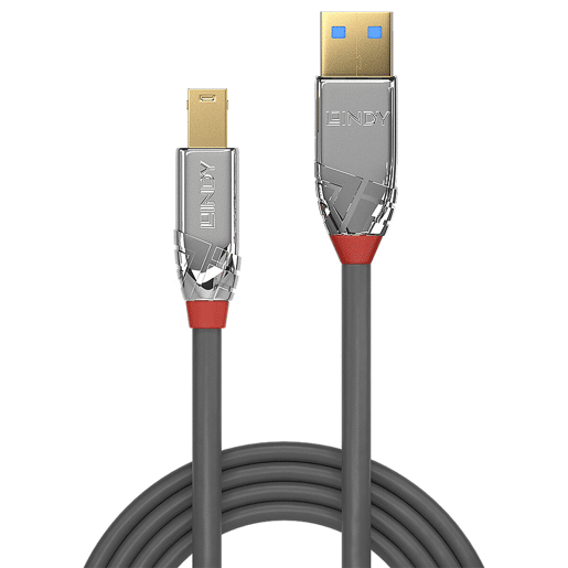 Cabo USB A para USB B LINDY 36664 5 m Preto Cinzento Antracite