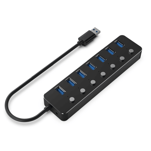 Hub USB GEMBIRD UHB-U3P7P-01 Preto Hub USB GEMBIRD UHB-U3P7P-01 Preto