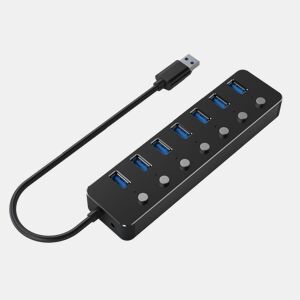 Hub USB GEMBIRD UHB-U3P7P-01 Preto