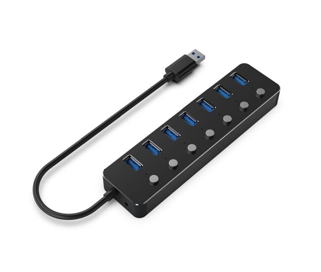Hub usb gembird uhb-u3p7p-01 negro
