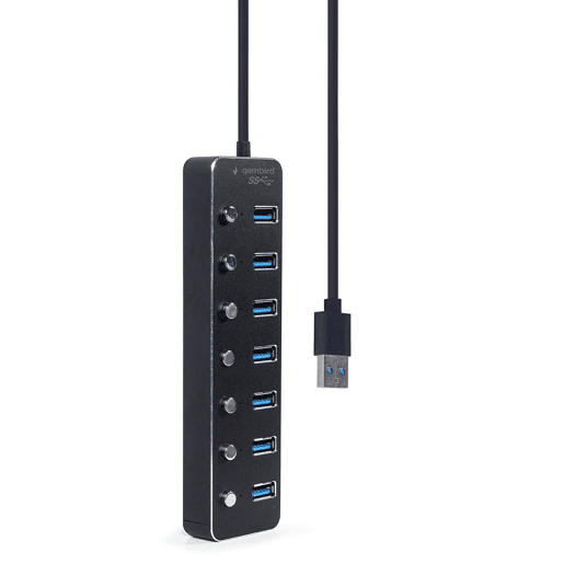 Hub USB GEMBIRD UHB-U3P7P-01 Preto Hub USB GEMBIRD UHB-U3P7P-01 Preto