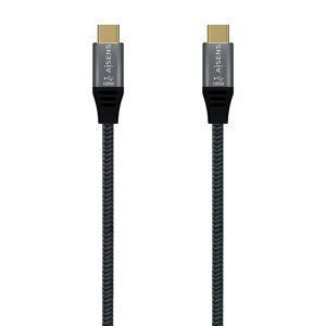 Cabo USB-C Aisens A107-0671 Cinzento 1 m