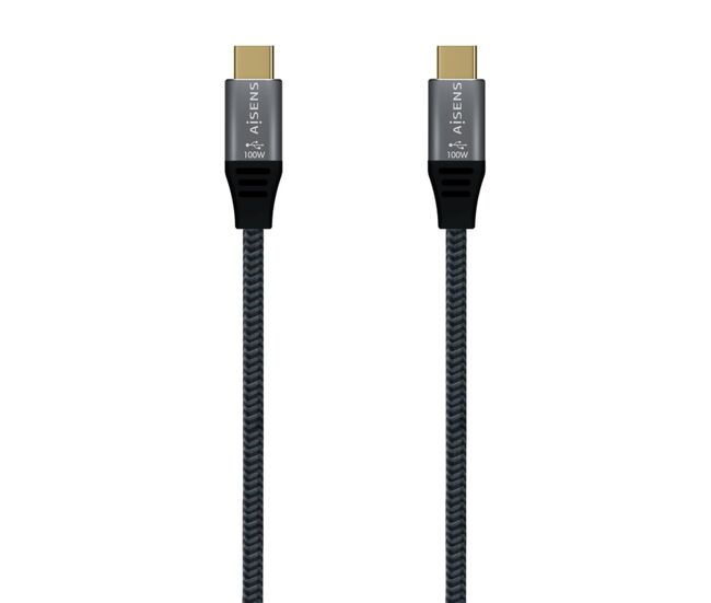 Cable usb-c aisens a107-0671 gris 1 m