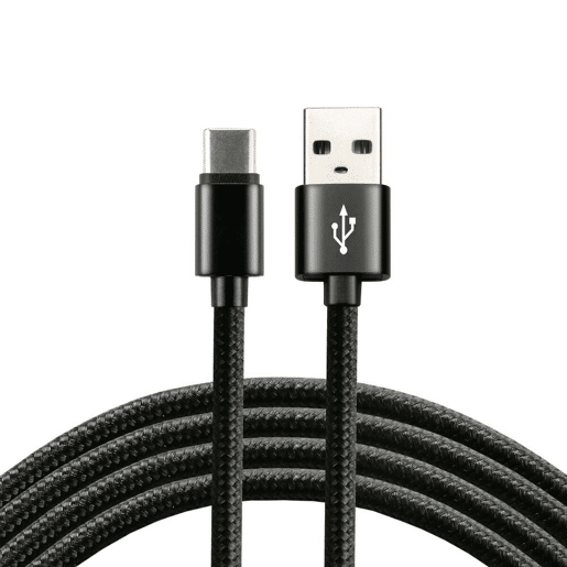 Cabo USB C EverActive CBB-1CB Preto 1 m Cabo USB C EverActive CBB-1CB Preto 1 m