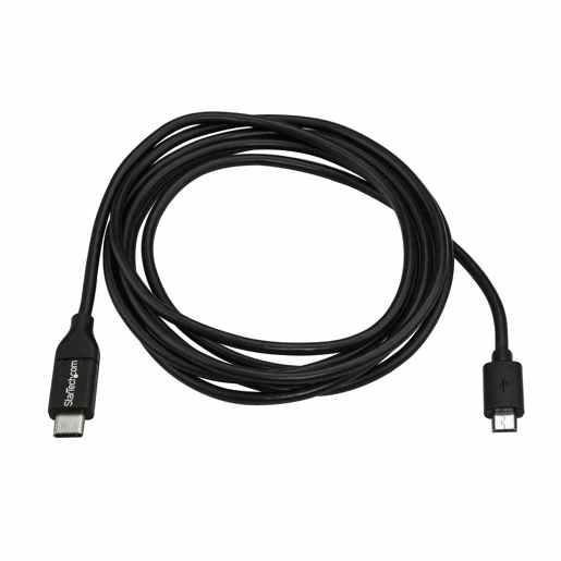 Cabo USB-C para Micro USB Startech USB2CUB2M 2 m Preto Cabo USB-C para Micro USB Startech USB2CUB2M 2 m Preto
