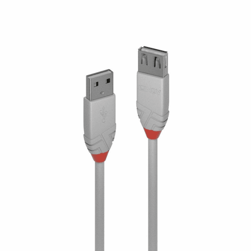 Cabo USB LINDY 36713 2 m Preto Cinzento Cabo USB LINDY 36713 2 m Preto Cinzento