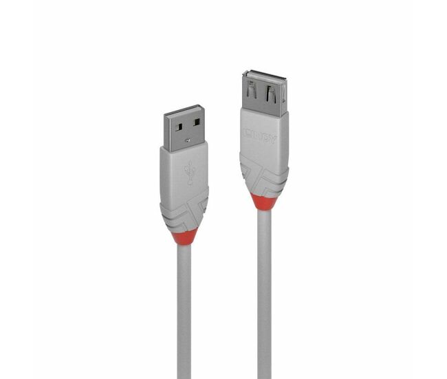 Cable usb lindy 36713 2 m negro gris