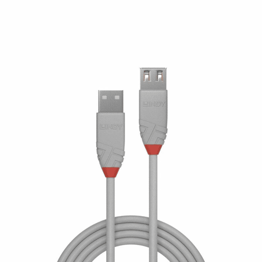 Cabo USB LINDY 36713 2 m Preto Cinzento Cabo USB LINDY 36713 2 m Preto Cinzento