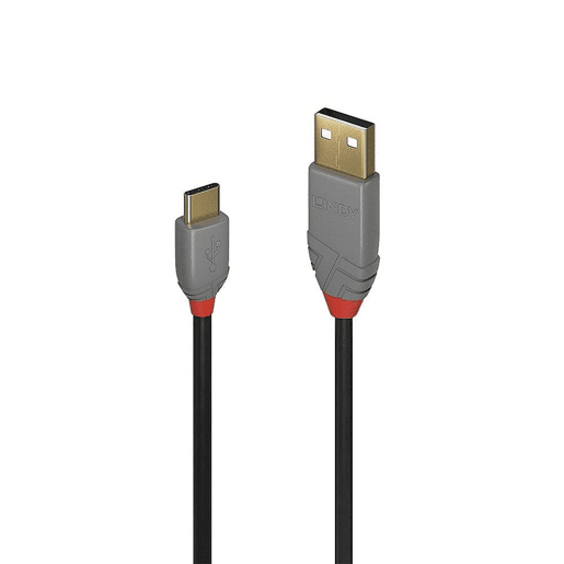 Cabo USB A para USB C LINDY 36887 Preto 2 m