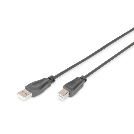 Cabo USB A para USB B Digitus by Assmann AK-300105-005-S Preto 50 cm