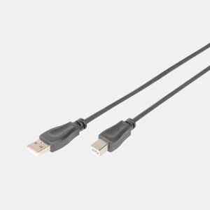 Cabo USB A para USB B Digitus by Assmann AK-300105-005-S Preto 50 cm