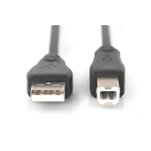 Cabo USB A para USB B Digitus by Assmann AK-300105-005-S Preto 50 cm