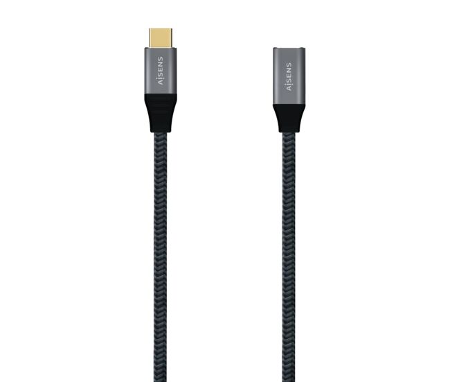Cable usb-c aisens a107-0635 gris 1 m