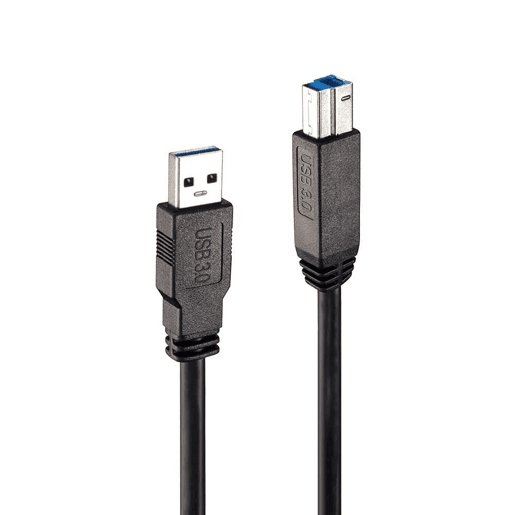Cabo USB A para USB B LINDY 43098 10 m Preto