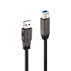Cabo USB A para USB B LINDY 43098 10 m Preto
