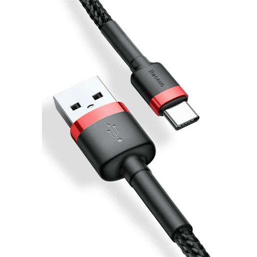 Cabo USB A para USB C Baseus Cafule Preto 2 m Cabo USB A para USB C Baseus Cafule Preto 2 m
