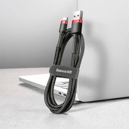 Cabo USB A para USB C Baseus Cafule Preto 2 m Cabo USB A para USB C Baseus Cafule Preto 2 m