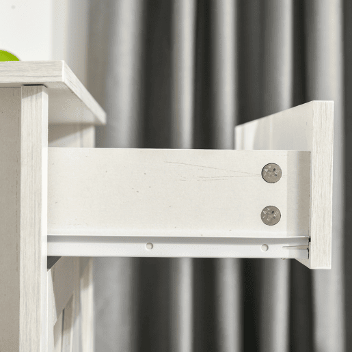 HOMCOM Aparador de Cozinha com 1 Gaveta e Prateleira Interior Ajustável Móvel Auxiliar Decorativo para Sala de Jantar Sala de Estar 80x39,7x80 cm Branco