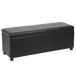 Corium Banco Ottomane para almacenaje tapizado cuero sintético 119x38 Corium Banco Ottomane para almacenaje tapizado cuero sintético 119x38 Negro