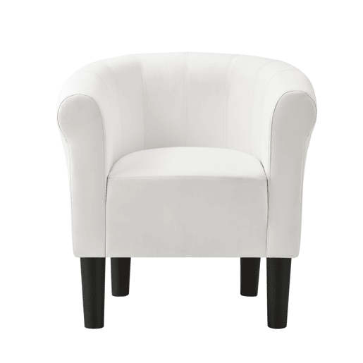 Poltrona Relax Jelgava plástico couro sintético 70x70x58 cm branco en.casa