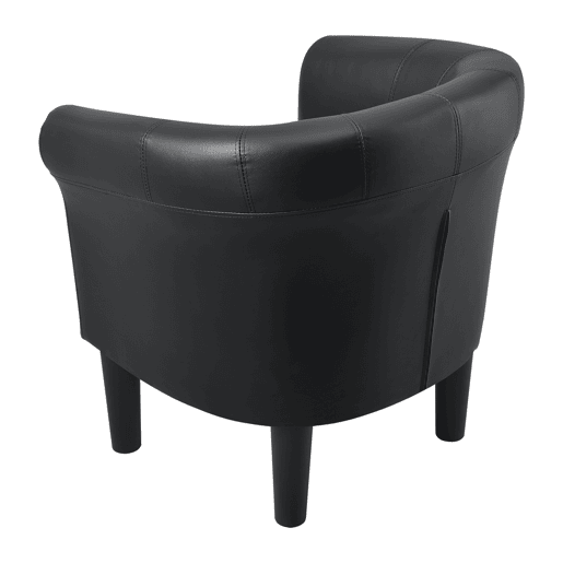 Poltrona Relax Jelgava plástico couro sintético 70x70x58 cm preto en.casa