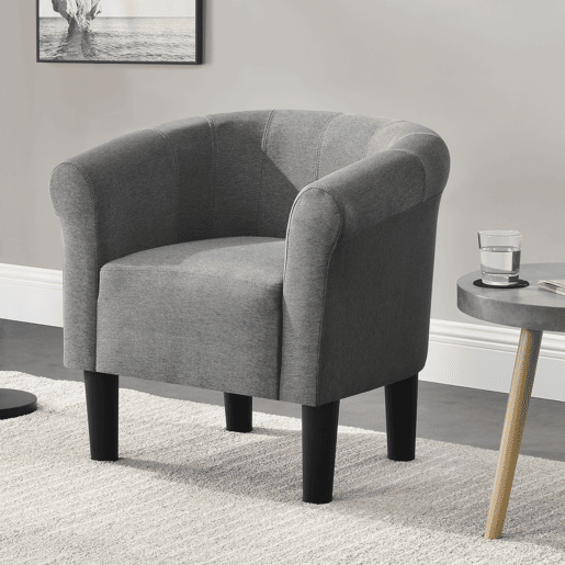 Poltrona Relax Jelgava plástico 100 % poliéster 70x70x58 cm cinzento en.casa