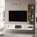Mueble Para Tv Y Estantería Luvio Mueble Para Tv Y Estantería Luvio Blanco