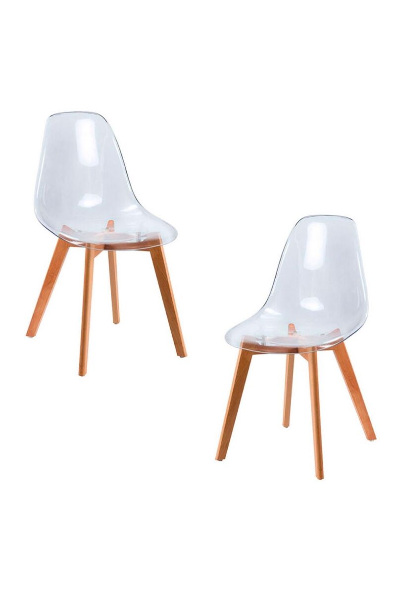 Pack 2 Sillas Kelen Transparentes
